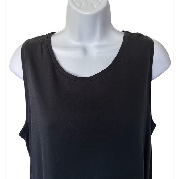 Planet Lauren G sleeveless maxi dress pockets black hi low Size 1 Fits 4-8 - Picture 4 of 11